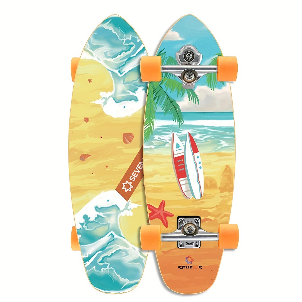 High Elasticity Surf Skateboard With Emery Waterproof Sand Surface