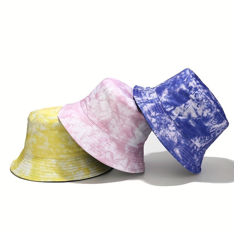 1pc Colorful Tie Dye Reversible Bucket Hat For Women And Men - Trendy Y2K  Print, Lightweight And Casual Sun Protection