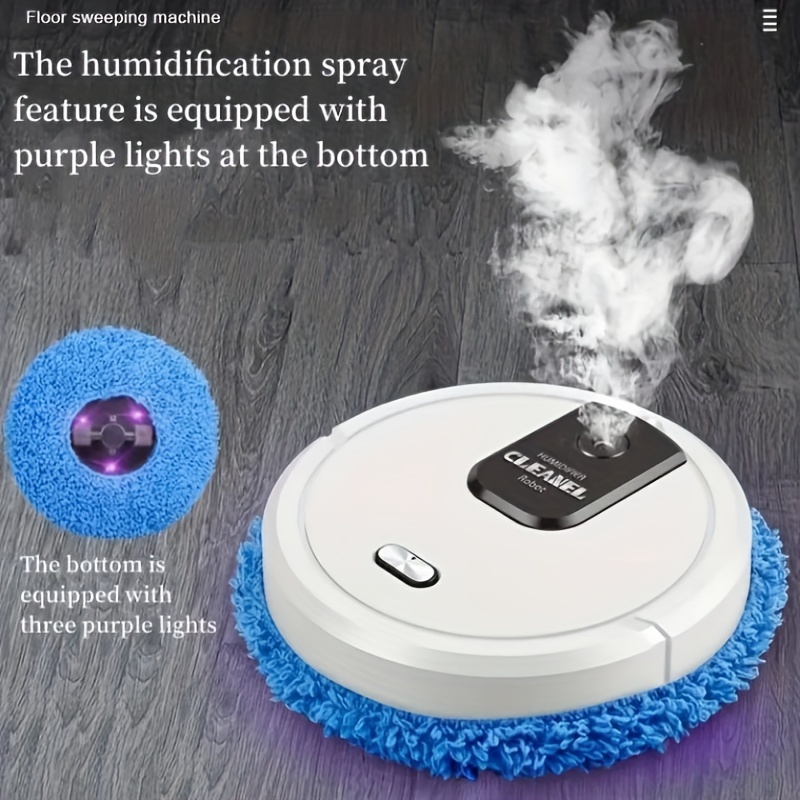 1pc Smart Vacuum Cleaner Indoor And Outdoor Household Intelligent Mop Robot Humidification Spray Function Automatic Mop And Cleaning Robot Machine Cleaning Dust Suction And Wet Mop Cleaning Tools Cleaning Accessories Small Appliance details 1