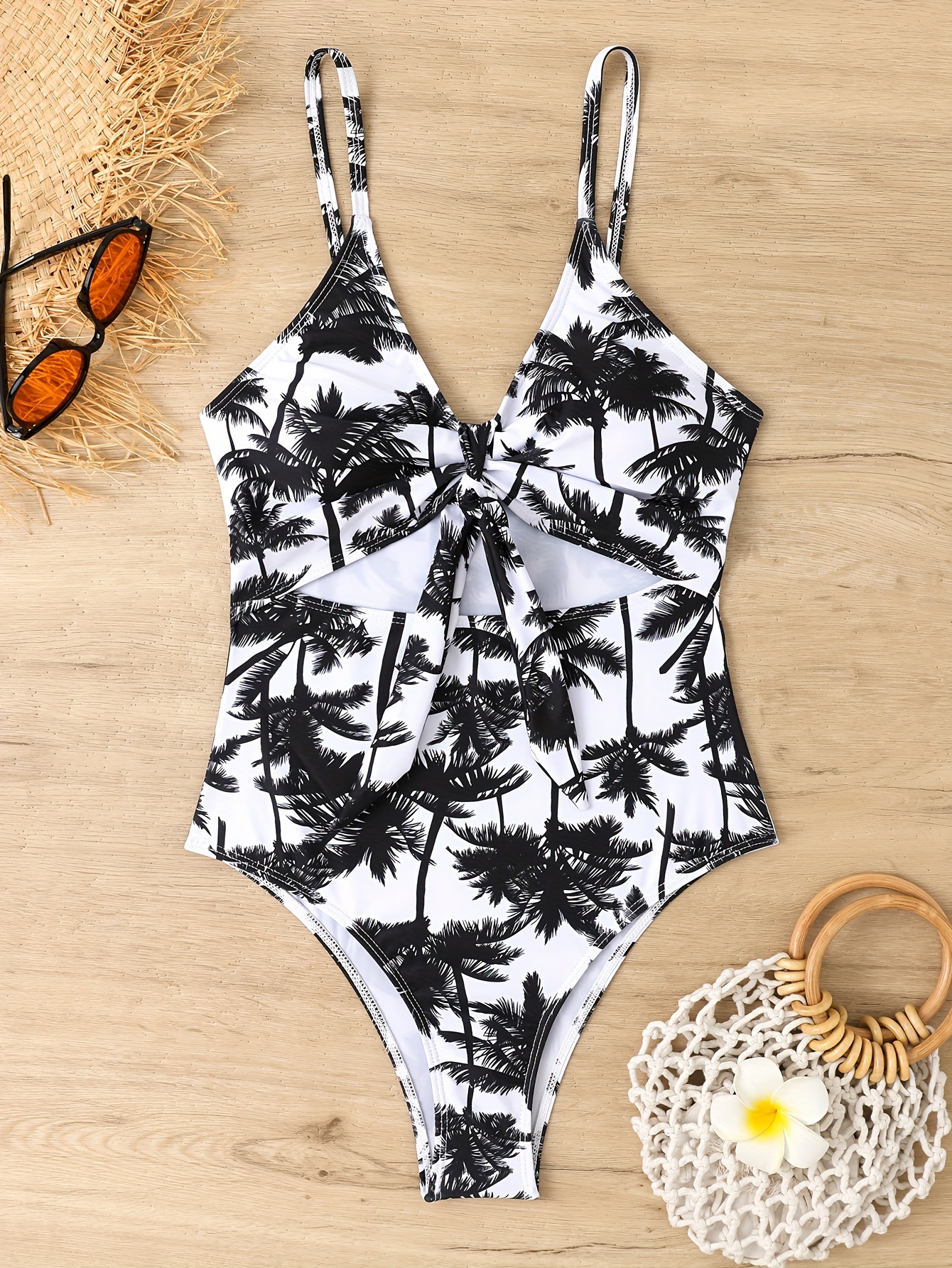 Maternity Swimsuit One Piece Swimwear V-Neck Pregnancy Bathing Suit  Swimdress Beach Coconut Trees S at  Women's Clothing store