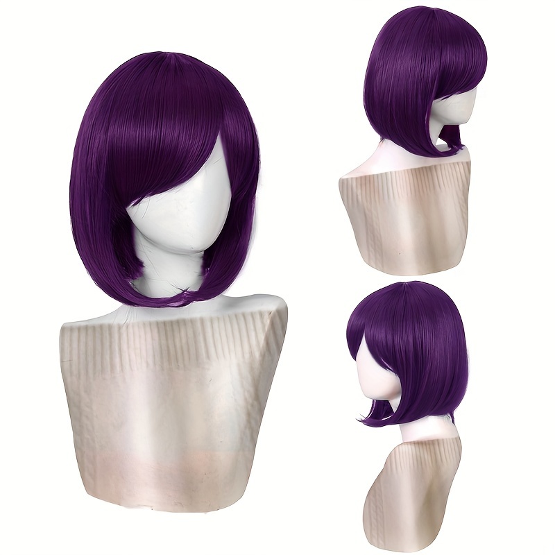 Parrucche Corte Viola Donna Parrucca Bob Viola 12'' - Temu Italy