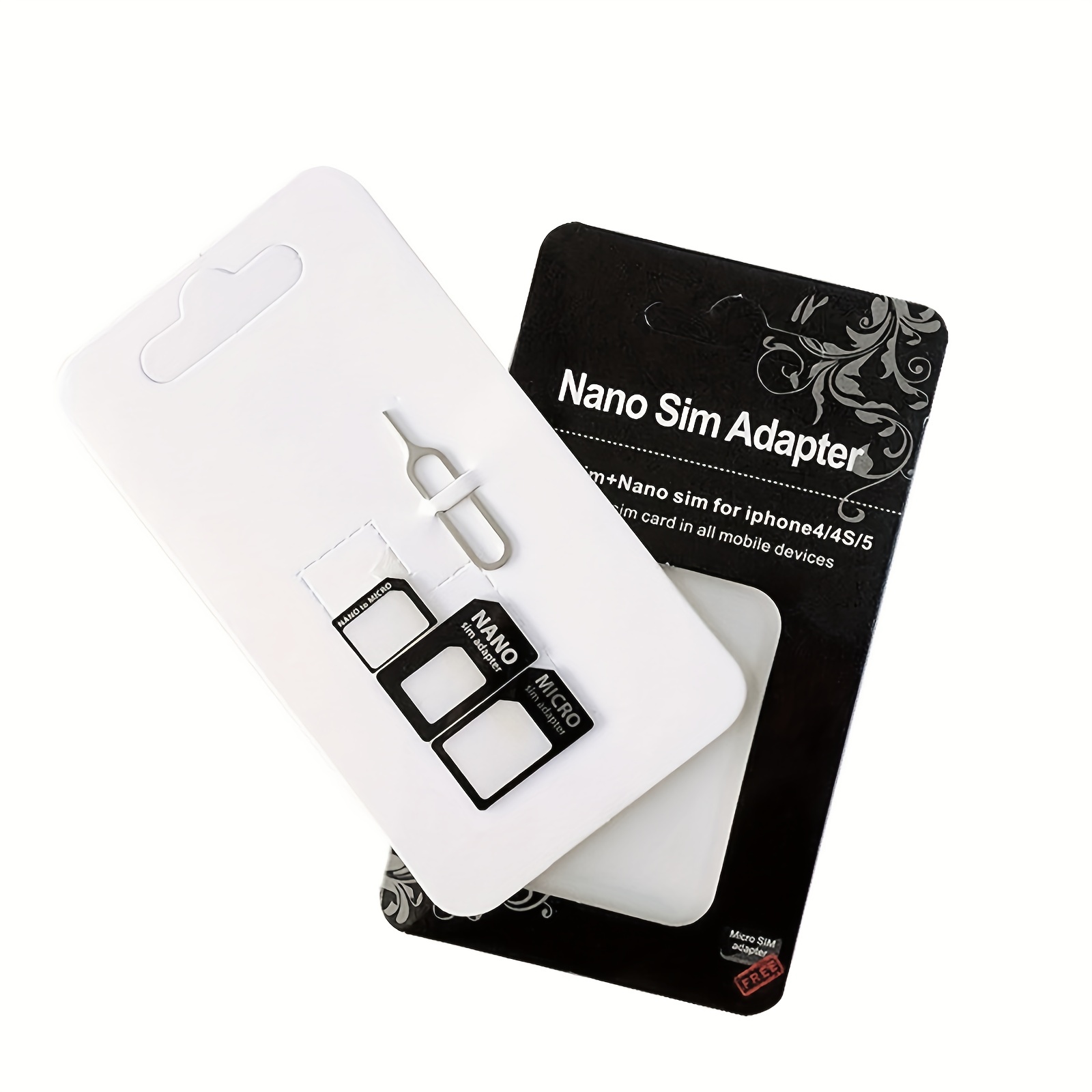 Nano SIM Card Adapter, Converter Kit Nano to Micro SIM/Standard with Tray  Eject Pin for Smartphones and Hotspot Devices