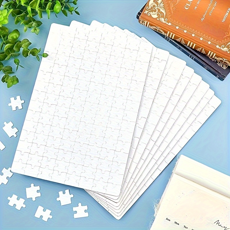 5sheets Handmade Jigsaw Puzzles A4 Sublimation Blanks Puzzles Diy