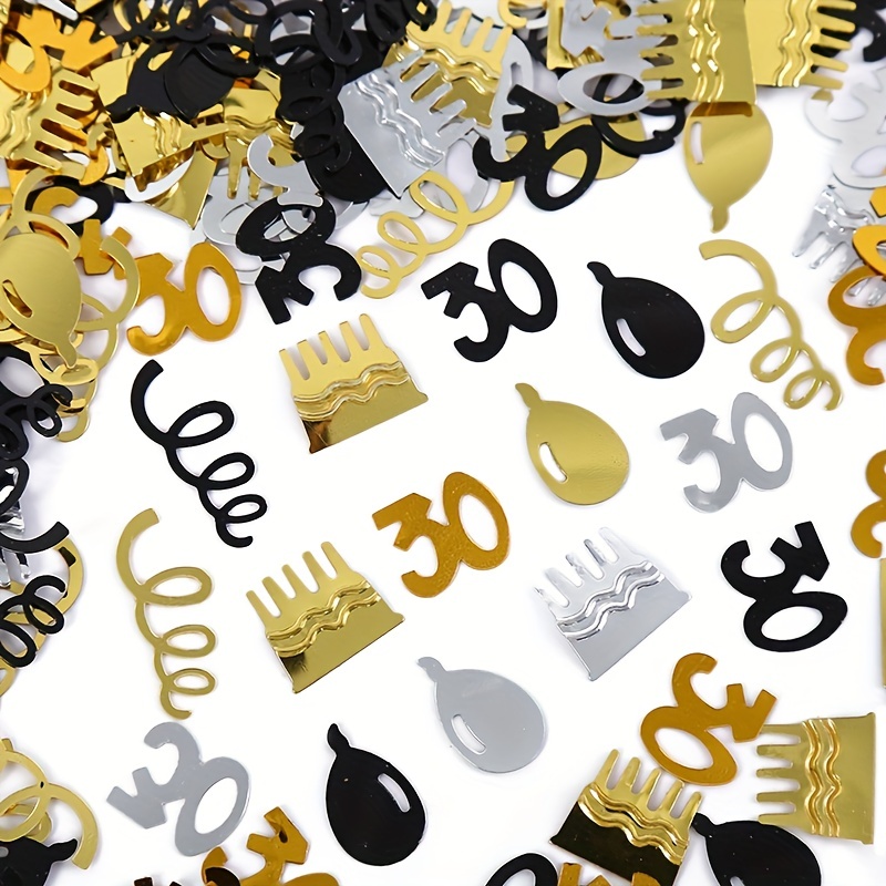 Decoración de fiesta de cumpleaños número 30, globos de papel de aluminio  para tarta, globos de látex de confeti, suministros de fiesta de 30 años