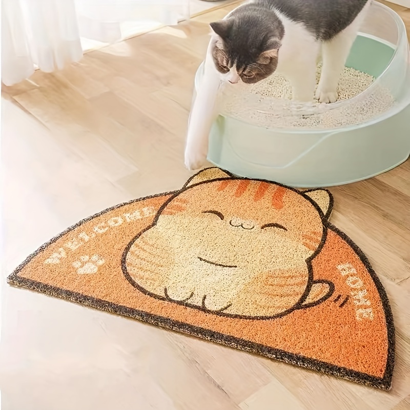 1pc Cartoon Animal Pattern Pet Feeding Mat, Easy To Clean, Durable