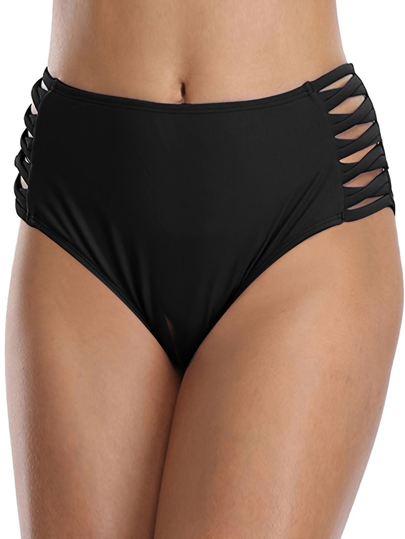 High Waisted Panty for Women's Criss Cross Strappy Bikini Brief