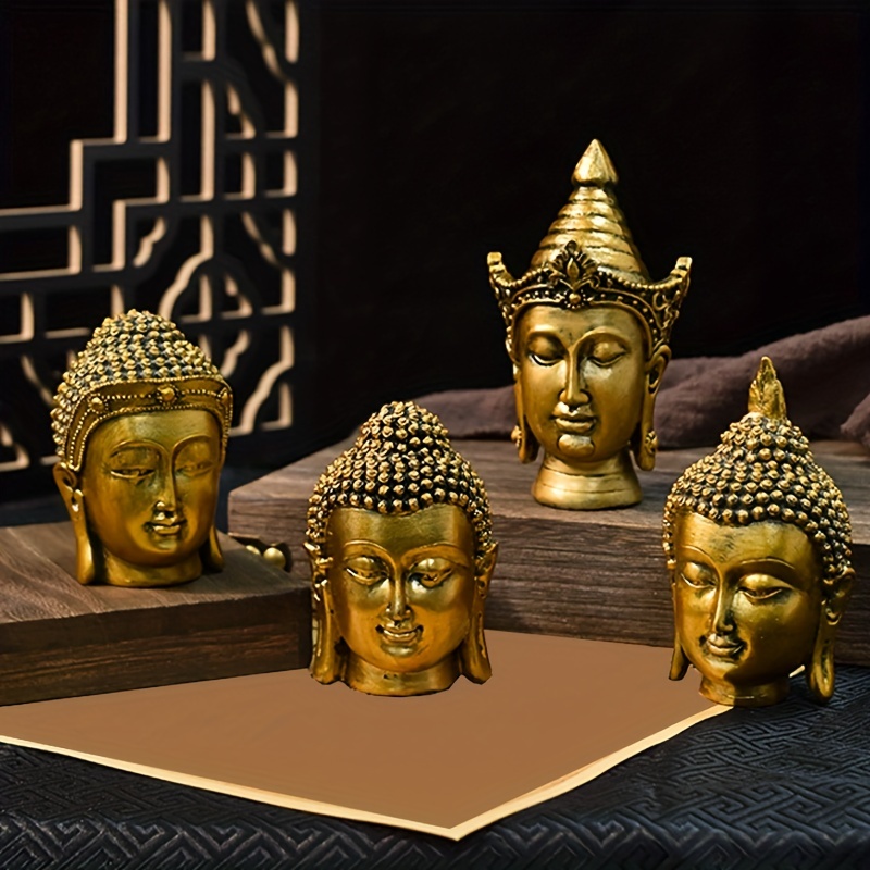 1pc Estatua Buda Sentado En Loto Adornos Decorativos Buda - Temu