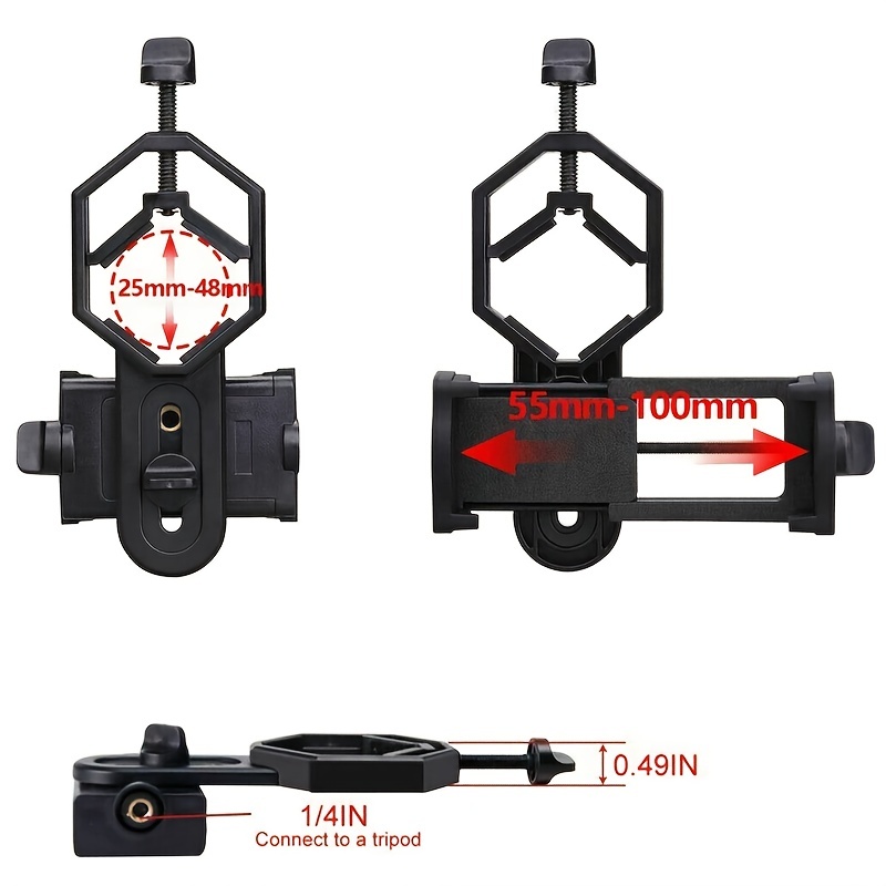  Spotting Scope Smartphone Camera Adapter, Telescope Camera  Adapter, Cell Phone Adapter Mount for Binocular Monocular : Electronics