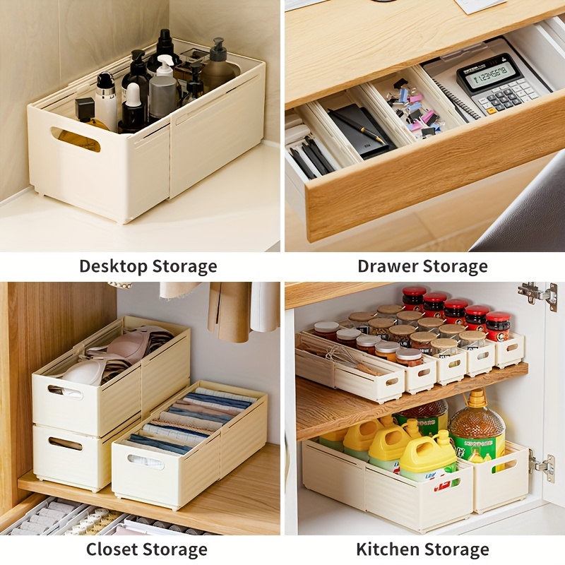 Kitchen Storage Boxes, Plastic Organizers For Bathroom,desk