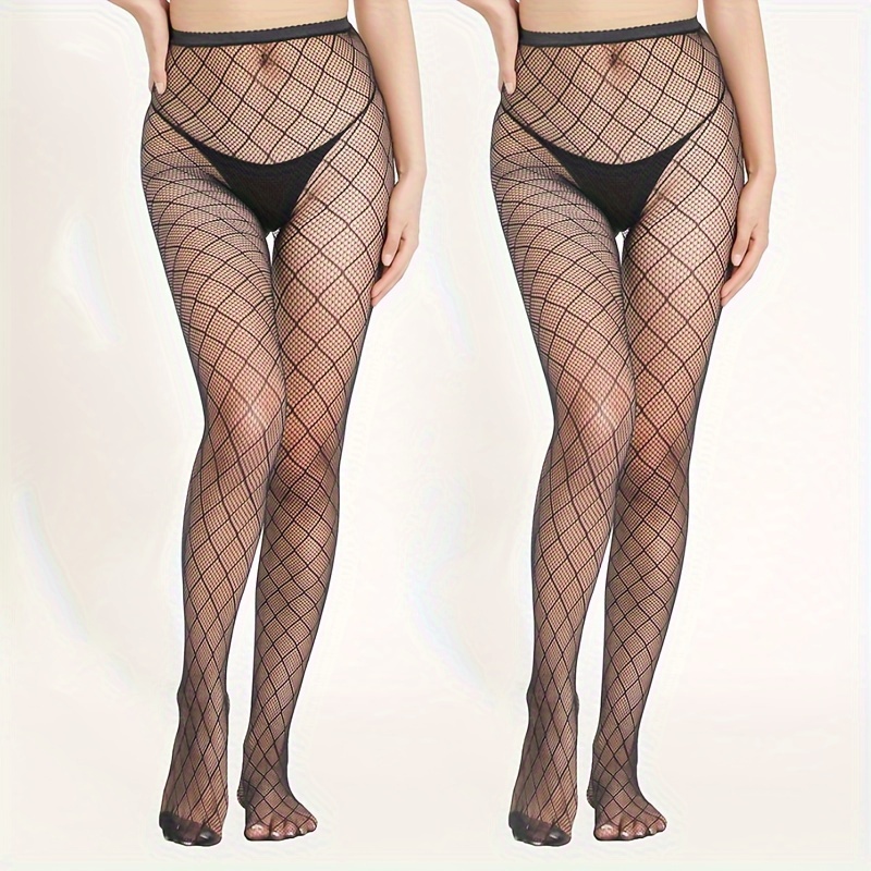 Women's Fishnet Tights Sexy Stockings Black Stripe Pantyhose - Temu