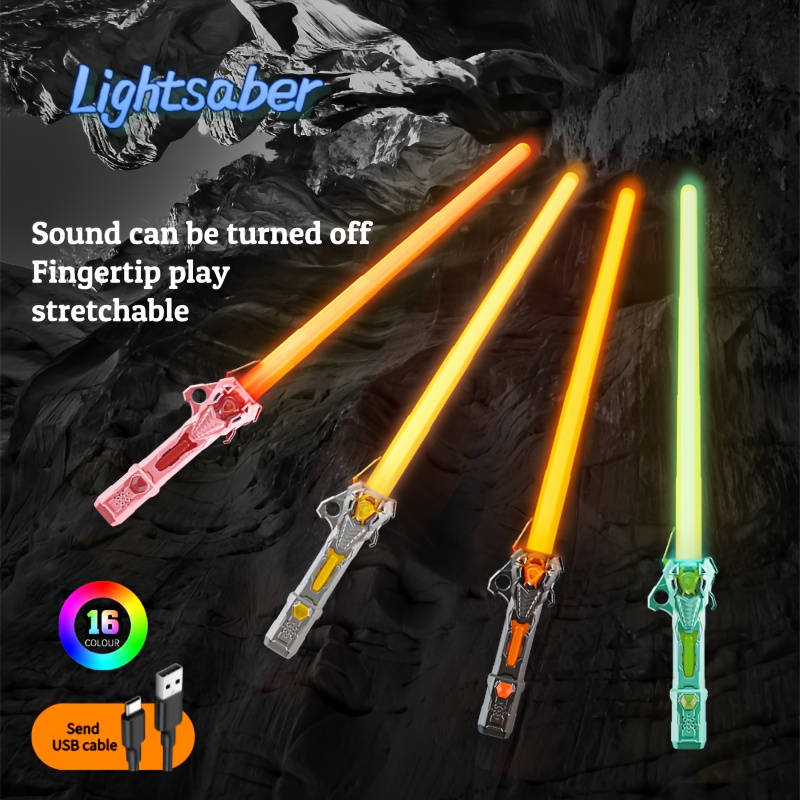 Laser Sword Telescopic Colorful Luminous Fluorescent Laser