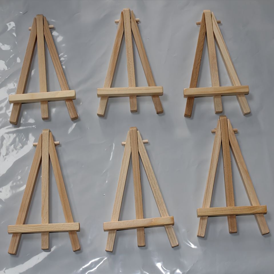 Wooden Mini Tripod Easel Mini Display Stand Metal Adjustable Screw