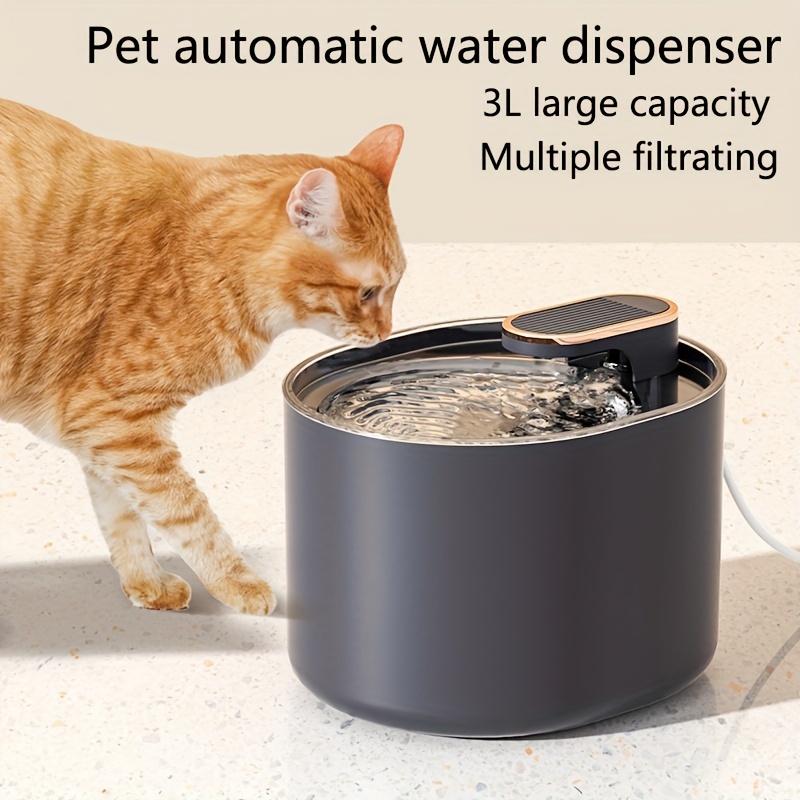 Automatic Cat Water Fountain Animal Water Dispenser 2l Automatic Pet Drinking  Fountain Replacement Kit Silicone Food Mat Adapter