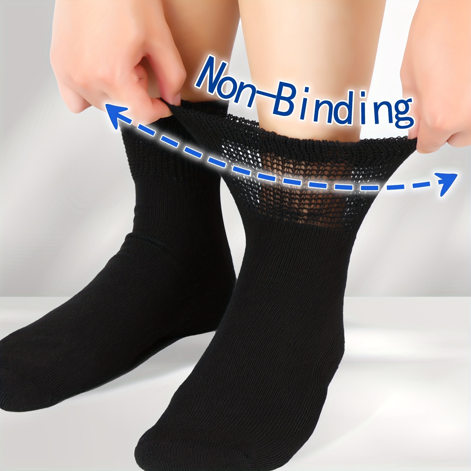 Extra wide Diabetic Ankle Non binding Bamboo Breathable - Temu