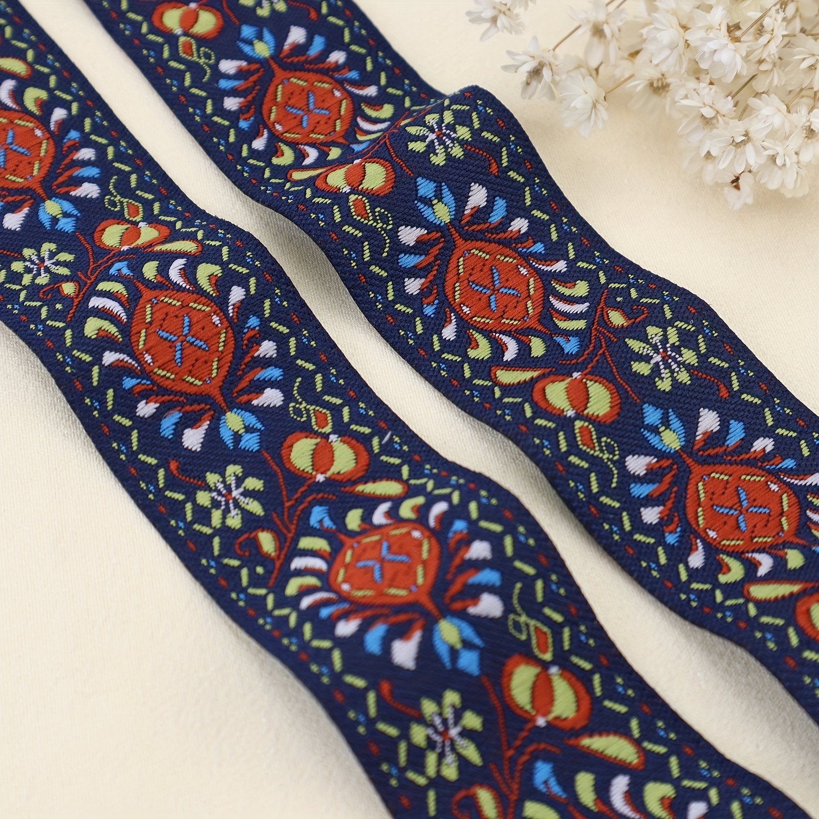 1yard Vintage Jacquard Ribbon Boho Lace Trim Sewing Embroidered Ribbon  Jacquard Trim - Temu Philippines