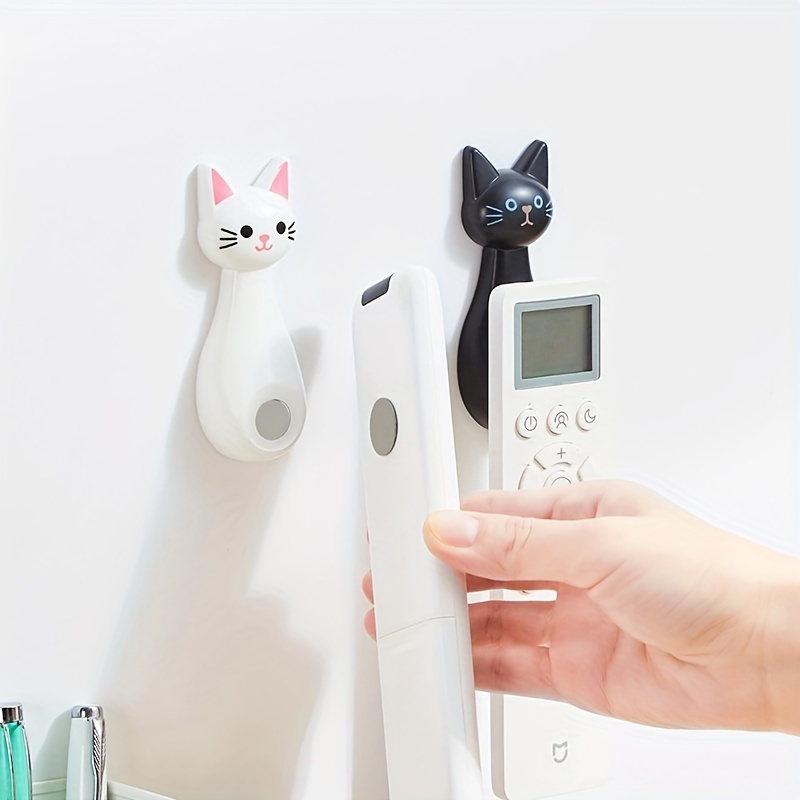 Cute Cat Magnetic Hooks Cartoon Cat Shaped Wall Mount Strong