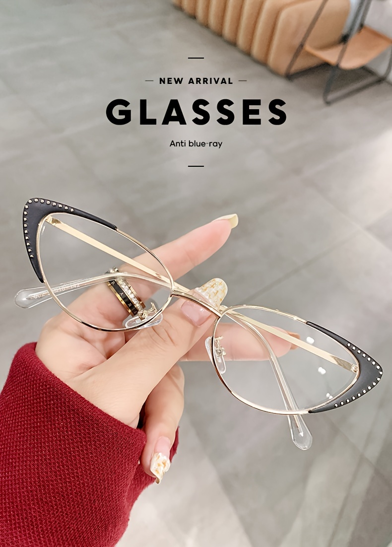 Gafas De Ordenador De Mujer Montura Lentes Bloqueo De Luz Azul Transparente  Moda 