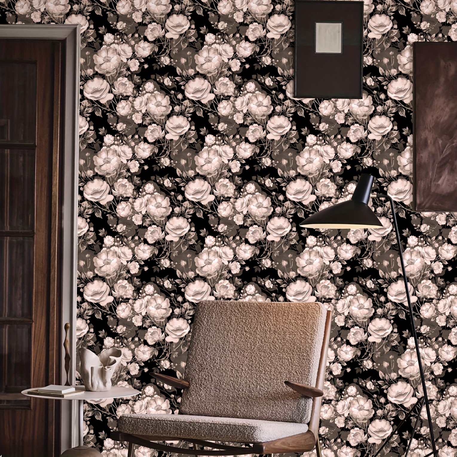 Self adhesive Wallpaper Haokhome Vintage Flower Pattern - Temu