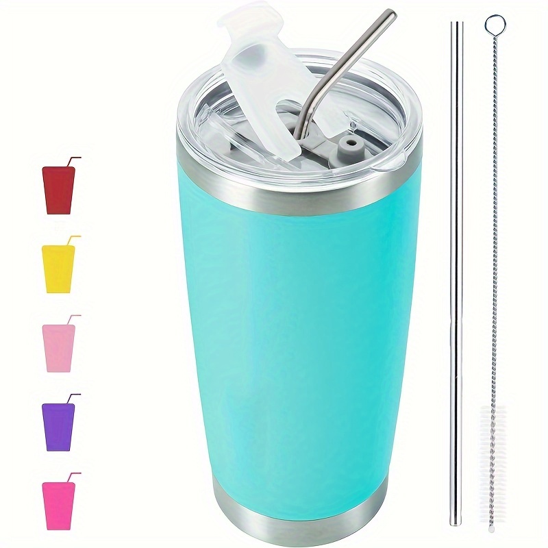 Insulated Coffee Tumbler Cup With Tritan Lid Leakproof - Temu