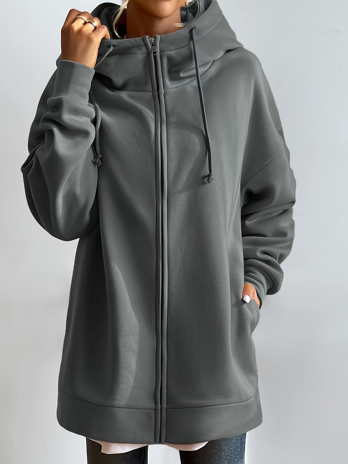 Solid Color Pullover Long Sleeve Hooded Sports Sweatshirt - Temu