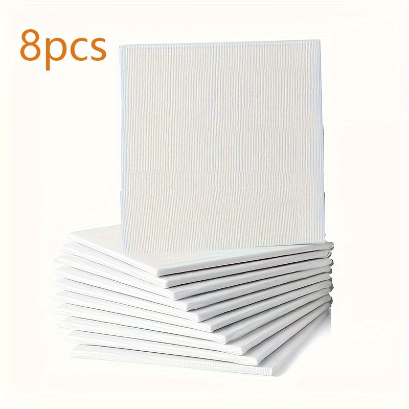 OLYCRAFT 10PCS Unfinished Wood Cradled Painting Panel Boards Square Craft  Frames Set Natura Wood Canvas Panel Boards for Tabletop Display and Crafts  DIY Painting Projects 