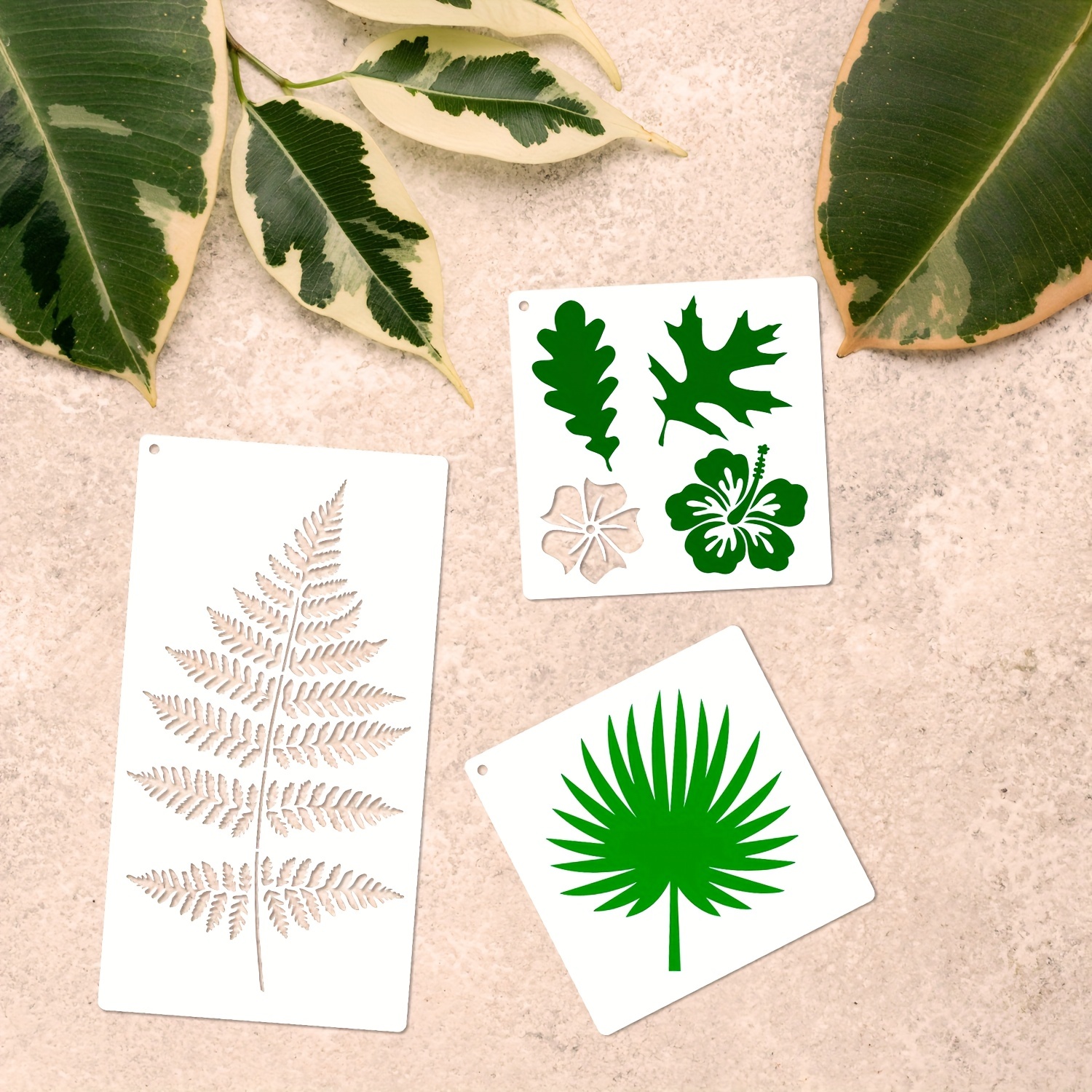 Tropical Leaves Stencil, 6 x 6