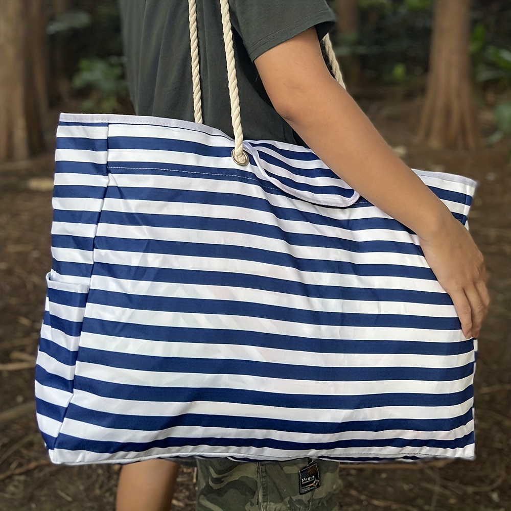 Large Canvas Tote Bag with Zipper & Pockets | Canvas Beach Bag | Travel  Tote Bag | Weekender bags for Women | Beach Tote Bags for Women | Carry on