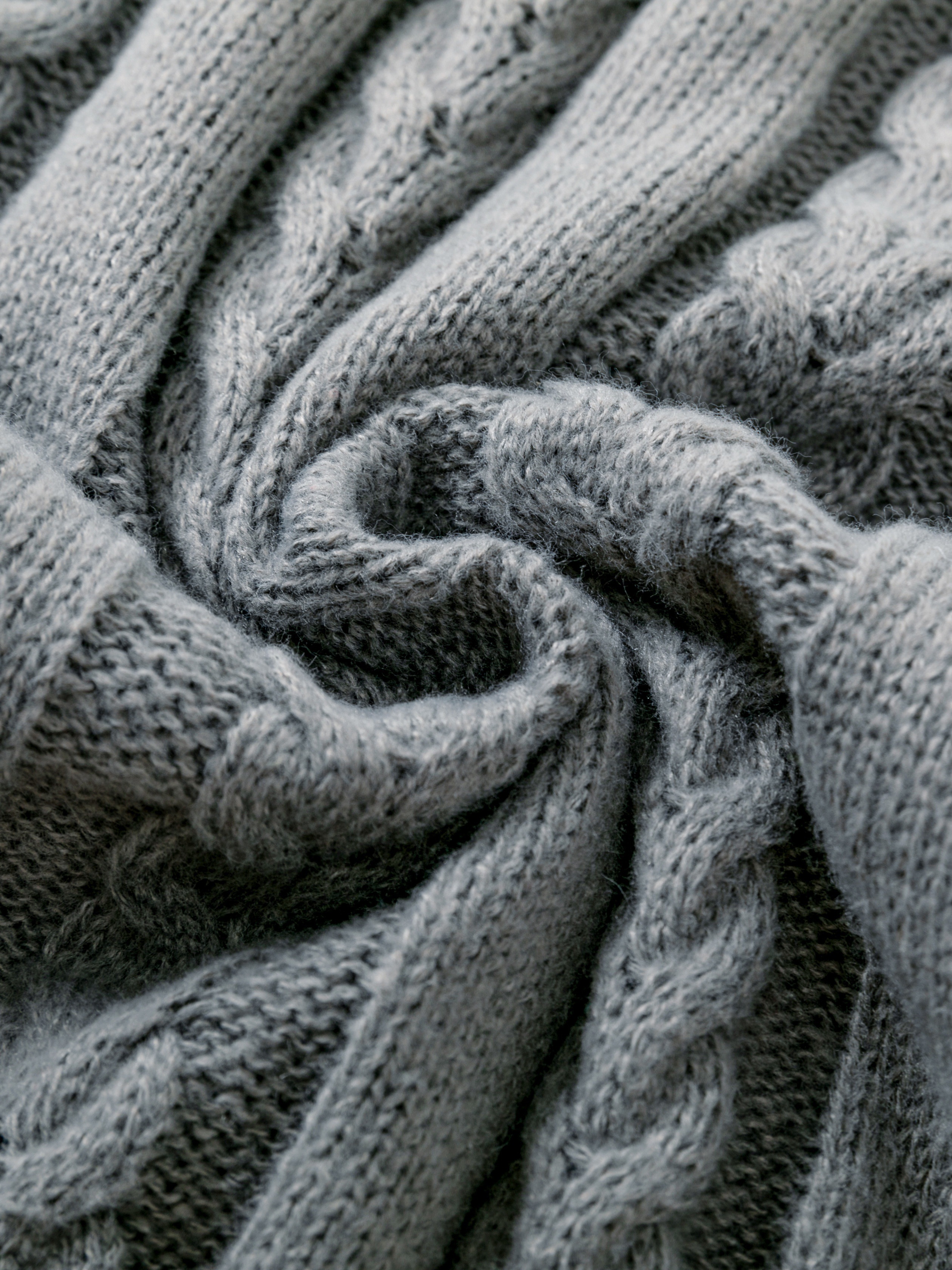 Acheter Pull Long torsadé à col torsadé pour femme, couleur unie, grande  taille, chaud, tricoté, automne hiver
