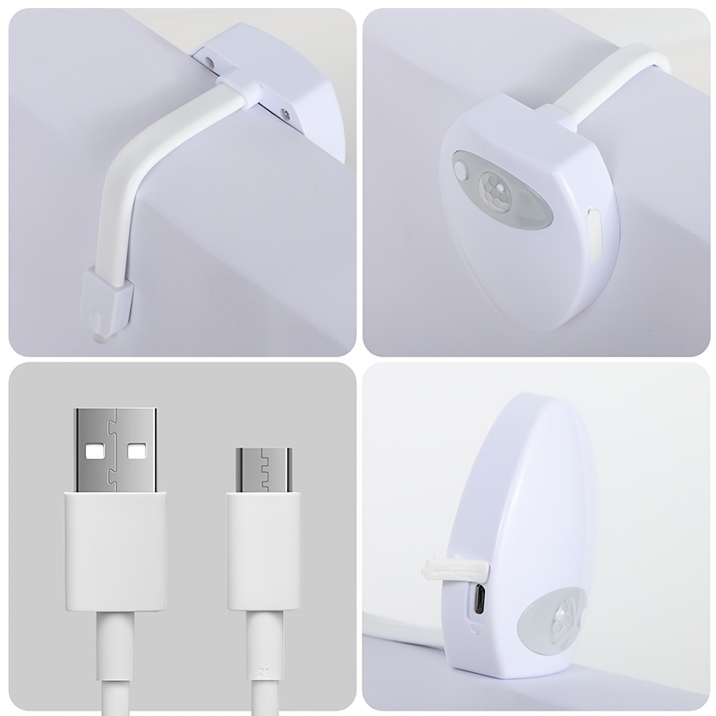 1pc 8 Colors LED Toilet Light, Toilet Sensor Night Light, Toilet Hanging  Light, Human Body Sensor Light, Sensor Activated LED Inside Glow Bowl  Illumin