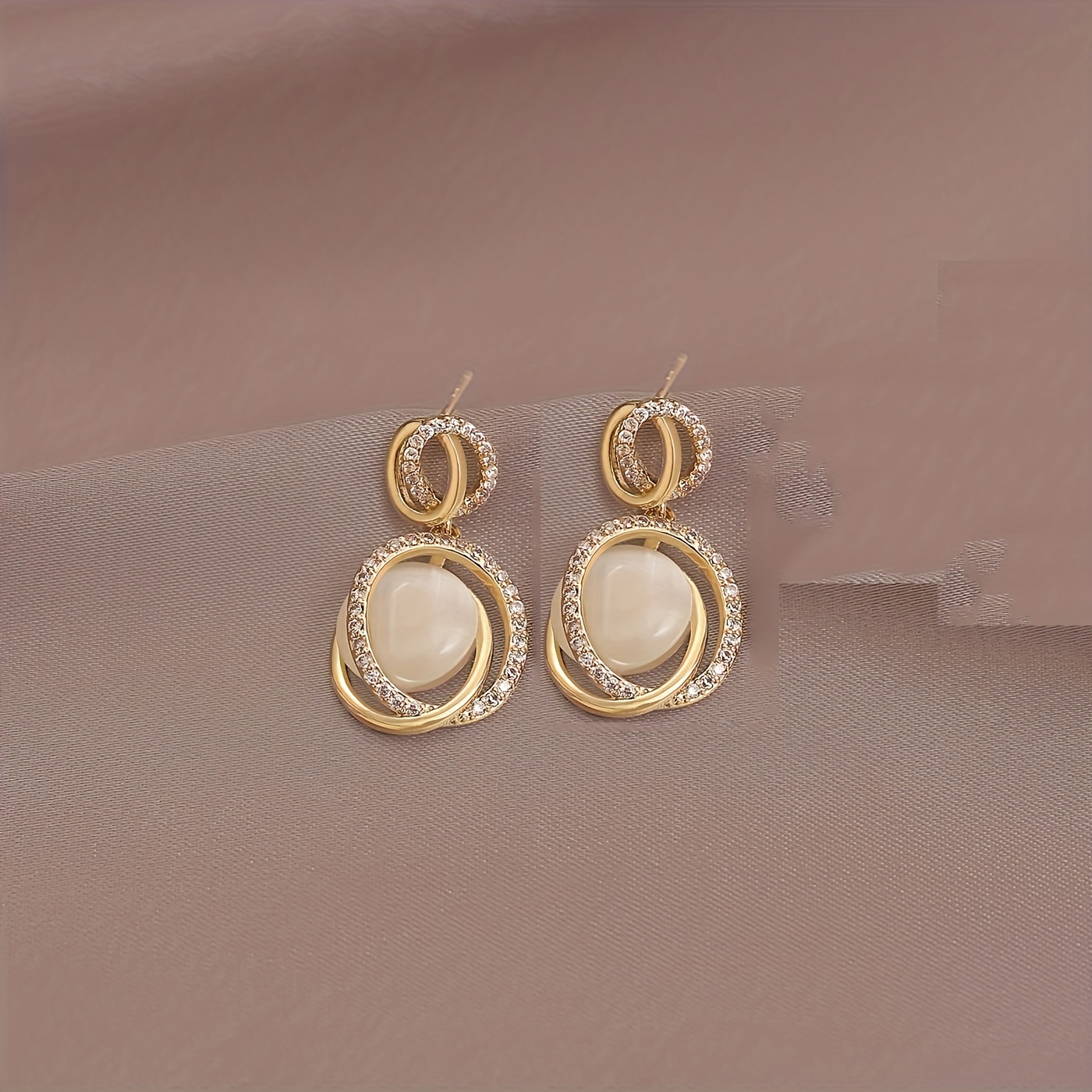 3D Geometric Cat's Eye Earrings for Women
