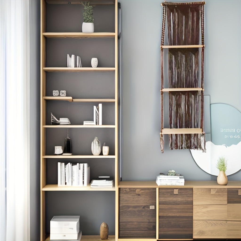 Floating Bookshelf Storage Cabinet Handmade in Solid Hardwood 