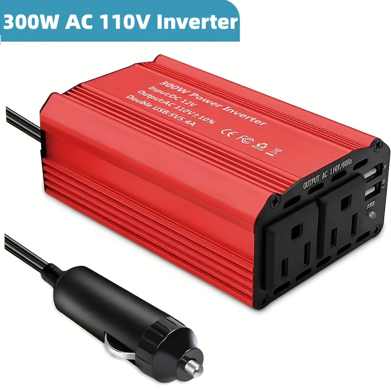 Voiture 300w Inverter Power 12v 220v Convertisseur Dc 12v To Ac 220v 110v  Portable