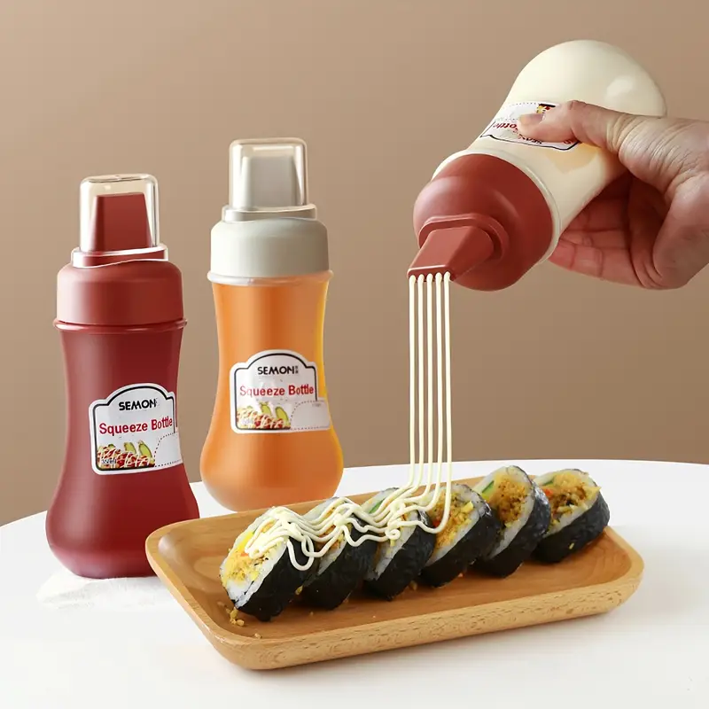 1pc squeeze sauce bottle leak proof refillable condiment container for salad ketchup honey jam squeeze sauce bottle oyster sauce squeeze bottle home kitchen supplies 0