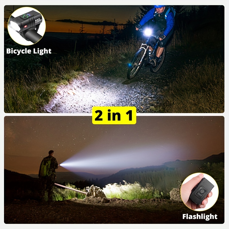 1pc bicycle light usb rechargeable led waterproof bike front light bicycle headlight bicycle taillight cycling lamp torch handlebar flashlight details 9