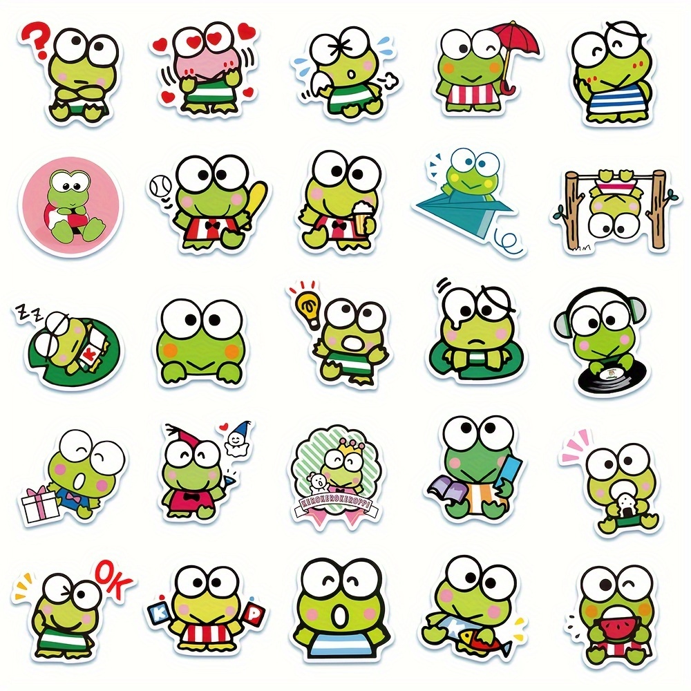 Big Eyed Frog Sticker Cartoon Mobile - Temu Mexico