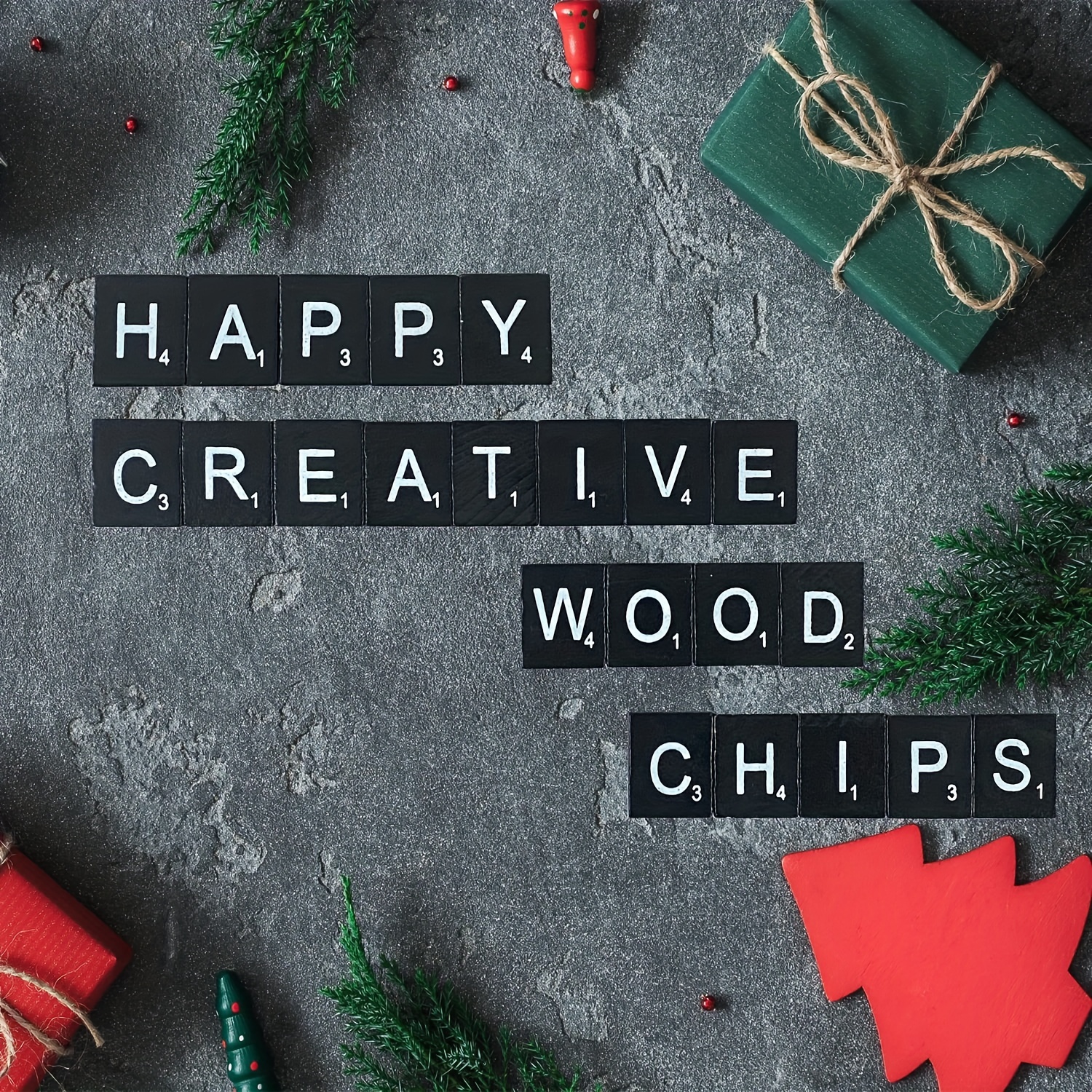 Wooden Puzzle Tiles DIY Letters Spelling Card Games