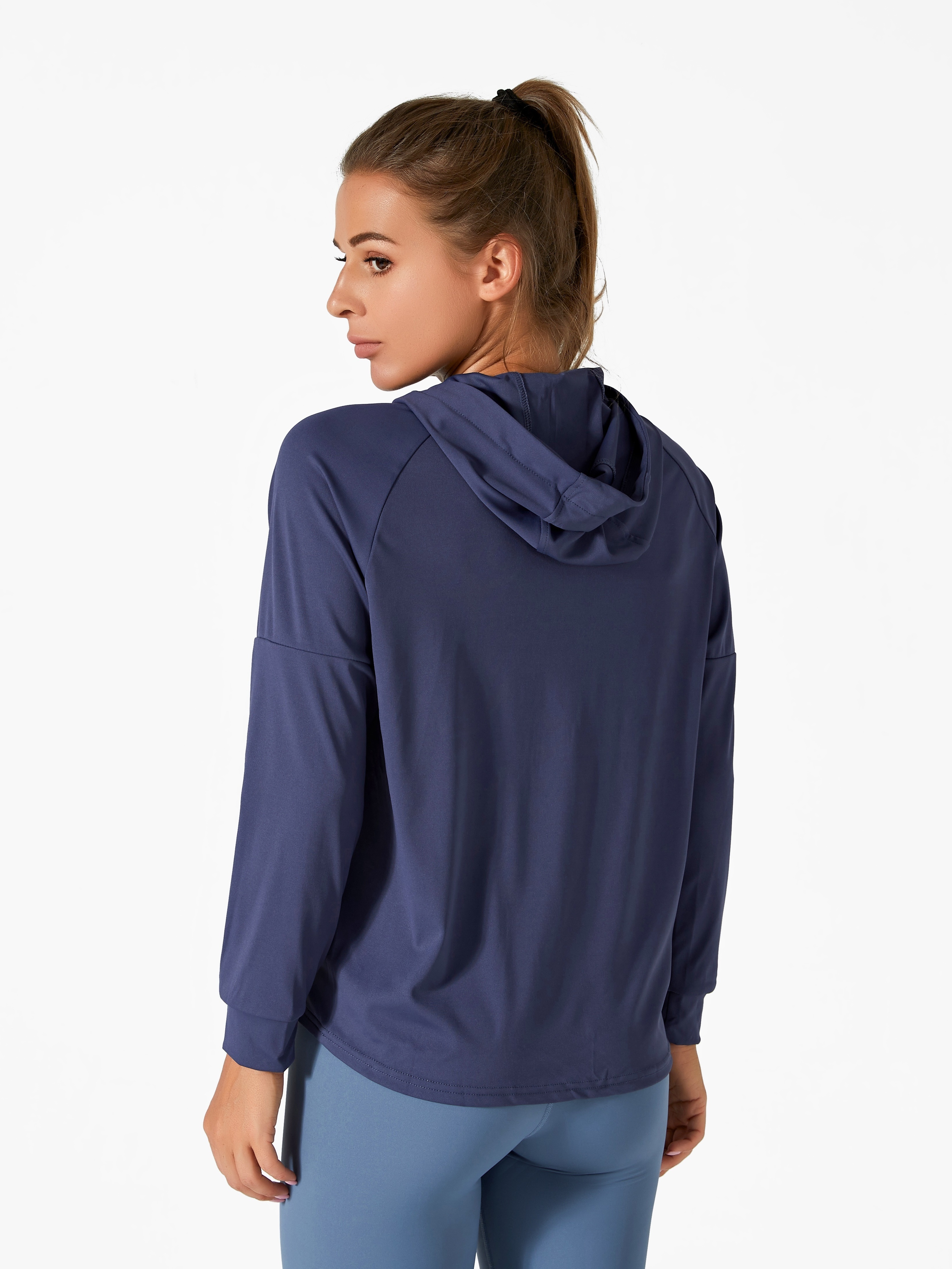 Yelete Women's Activewear Zip Up Workout Jacket w Hoodie, Charcoal