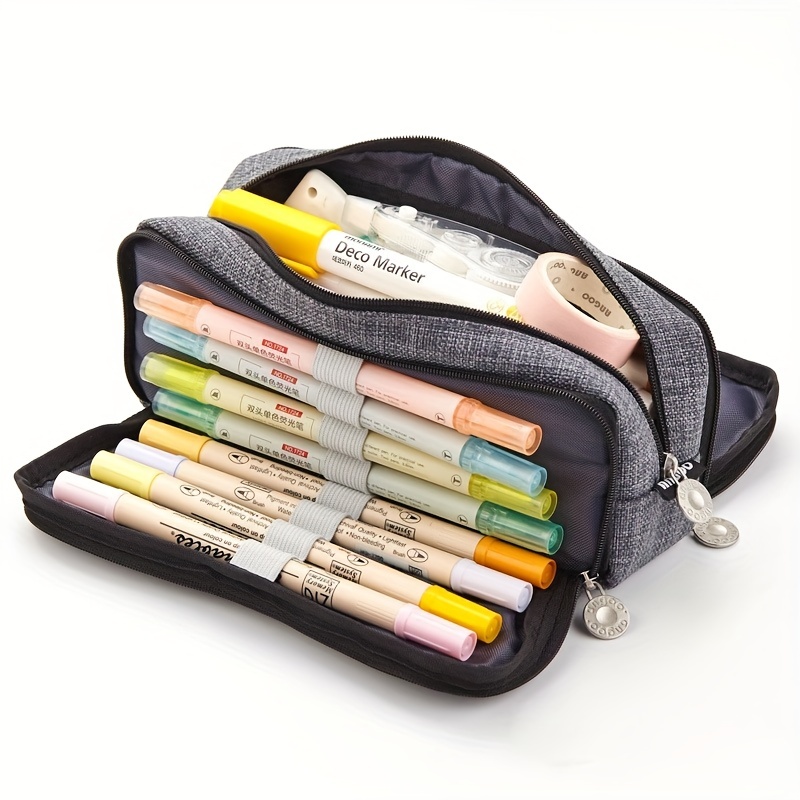 Big Capacity Pencil Case, Multifunctional Pencil Pouch with