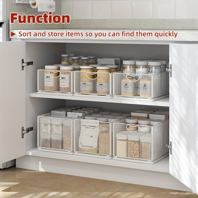 Expandable Cabinet Organizer Shelf Stackable Kitchen Counter - Temu