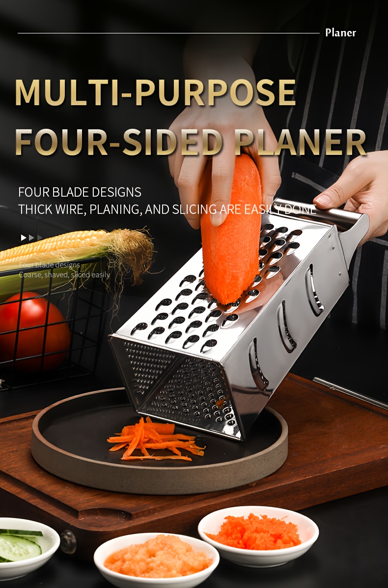 New Multifunctional Vegetables Grater Stainless Steel 6 Sided Blades Box  Slicer Manual Cheese Potato Graters Kitchen Accessories