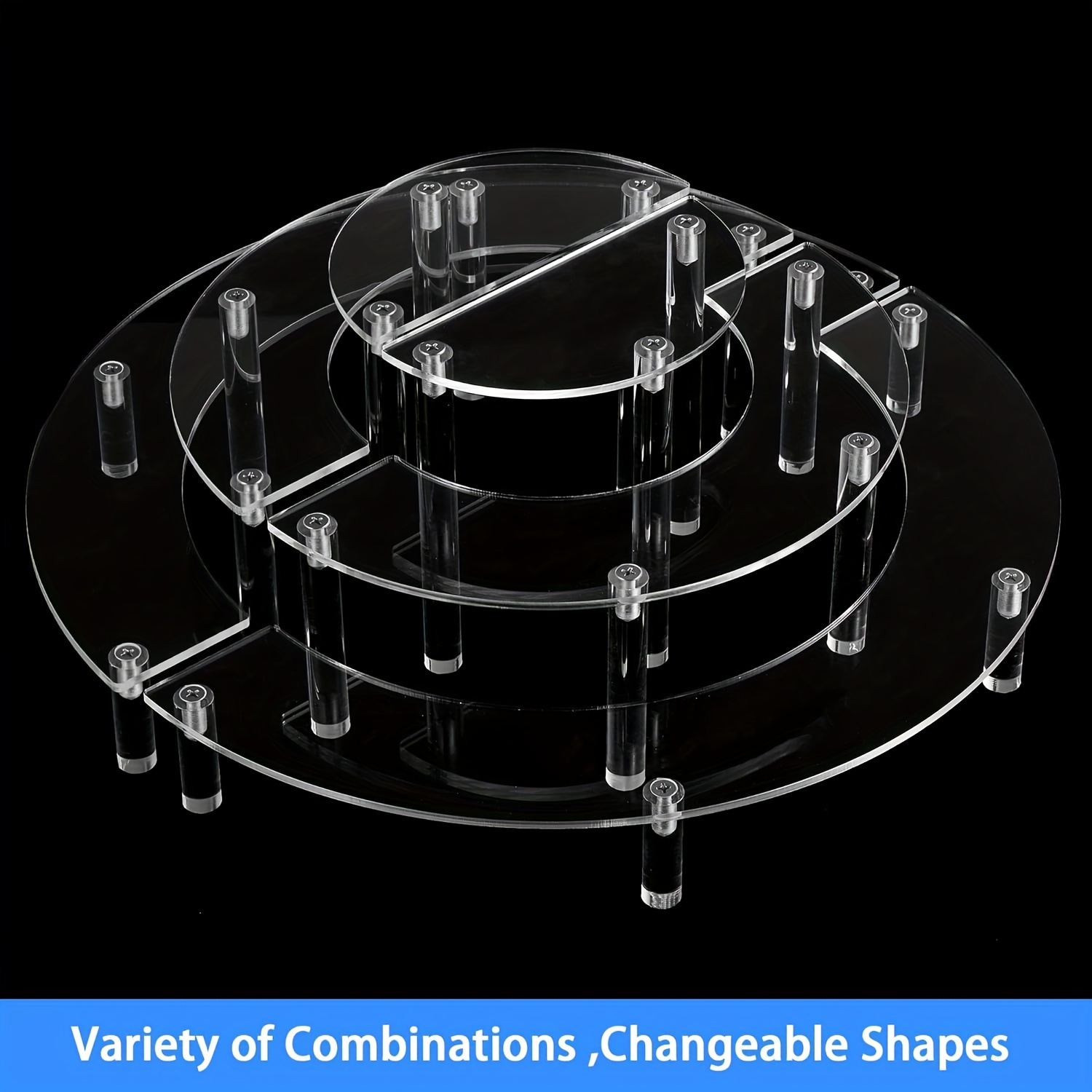 Risers For Display, Square Acrylic Riser Dessert Display, Clear