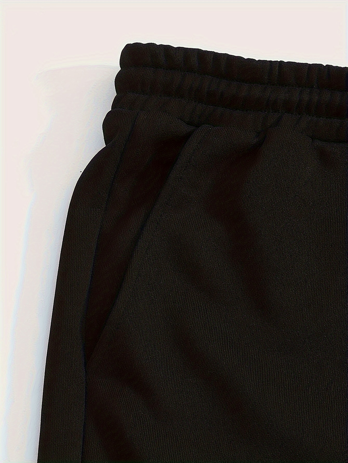 Solid Color Casual Sweatpants Drawstring Elastic Waist - Temu Canada