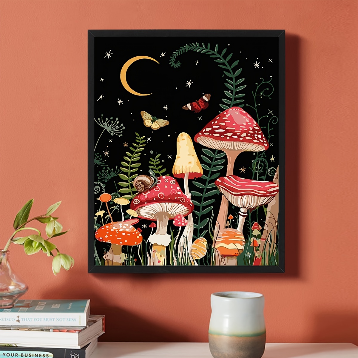 1pc 5d Diamond Art Adult Diamond Painting Set Mushroom - Temu