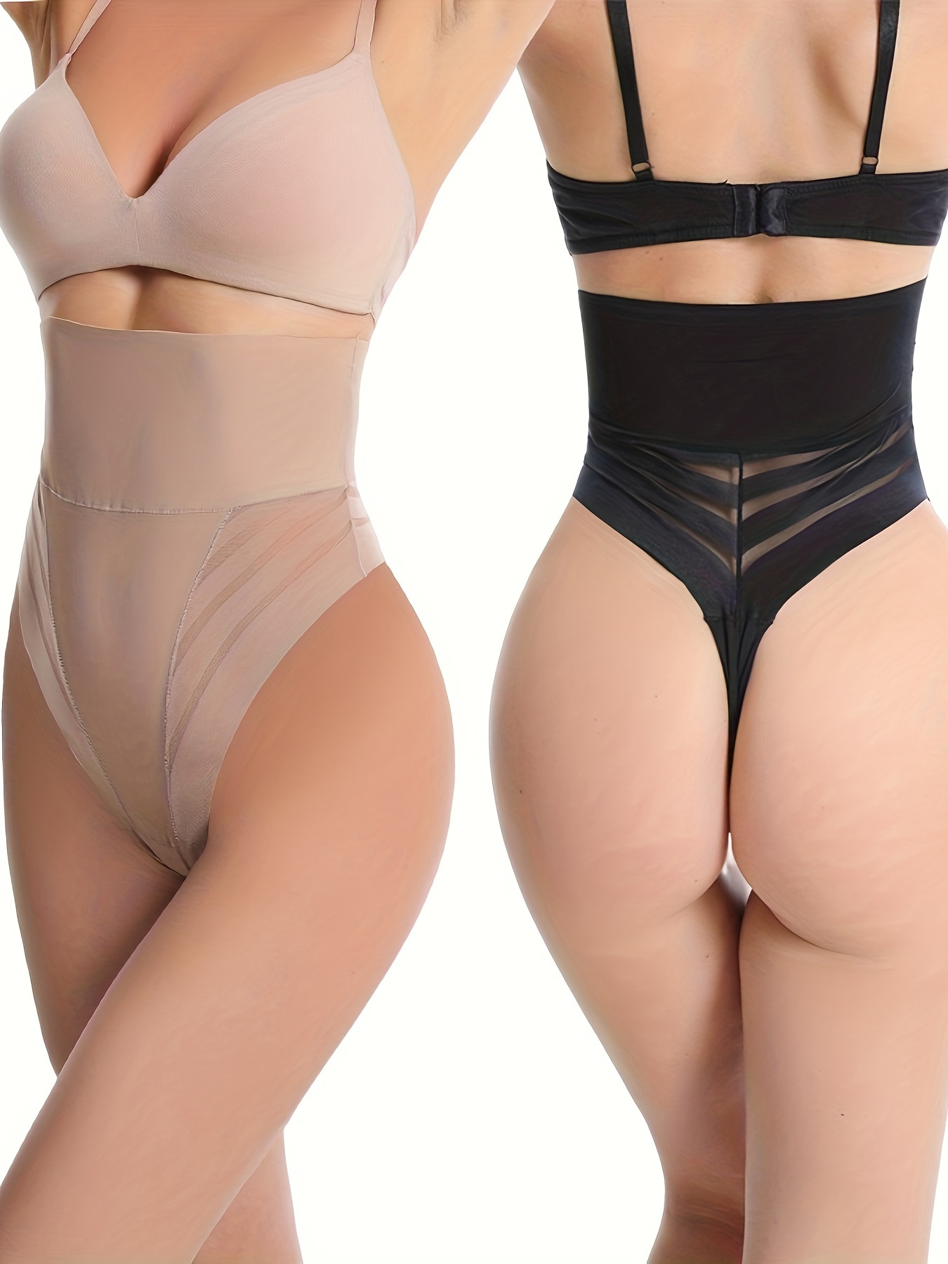 High Waist Shaping Thongs Tummy Control Compression Slimming - Temu