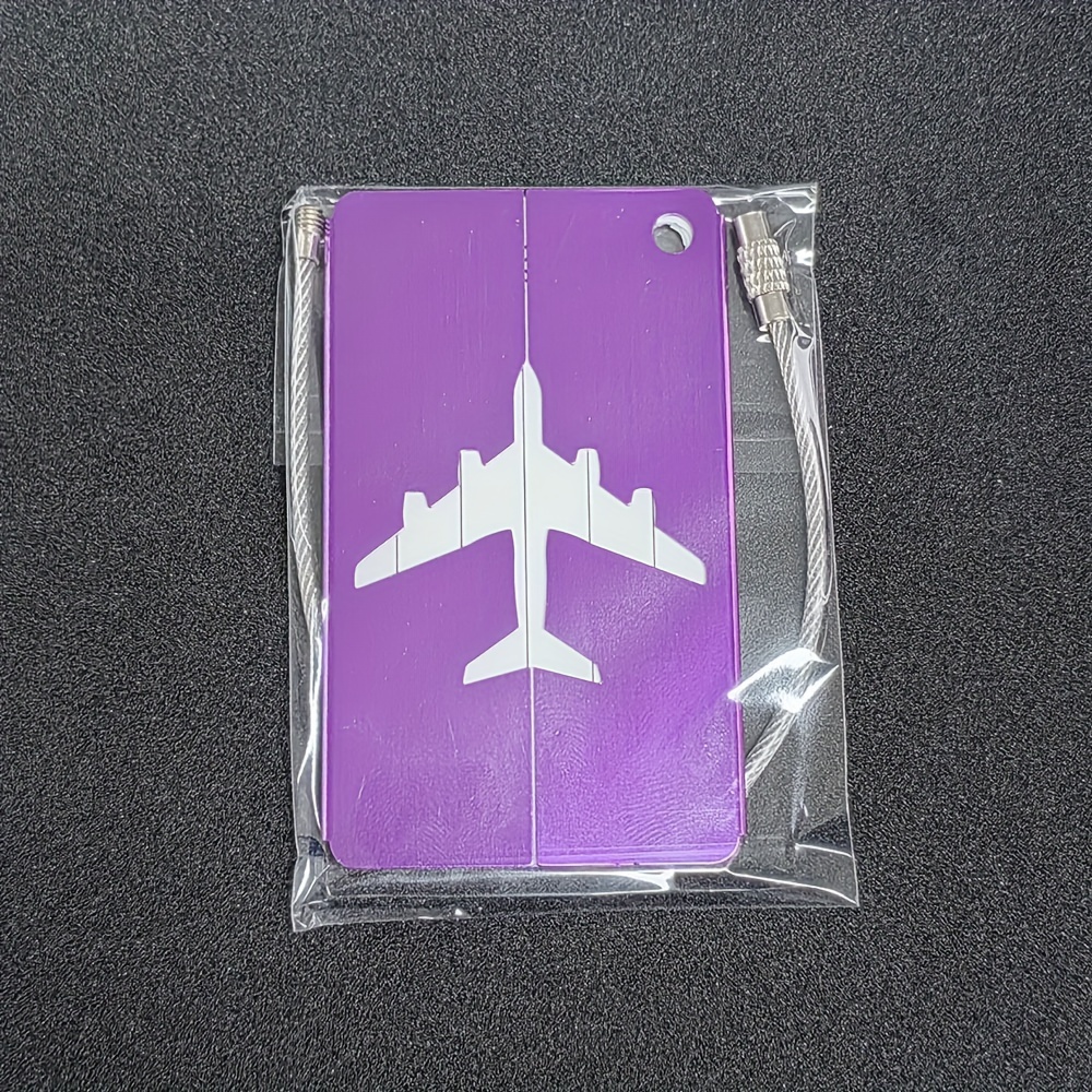 1pc Aluminium Alloy Luggage Tags Baggage Name Tags Portable Suitcase Address Label Holder With Steel Ring Travel Trunk Accessories