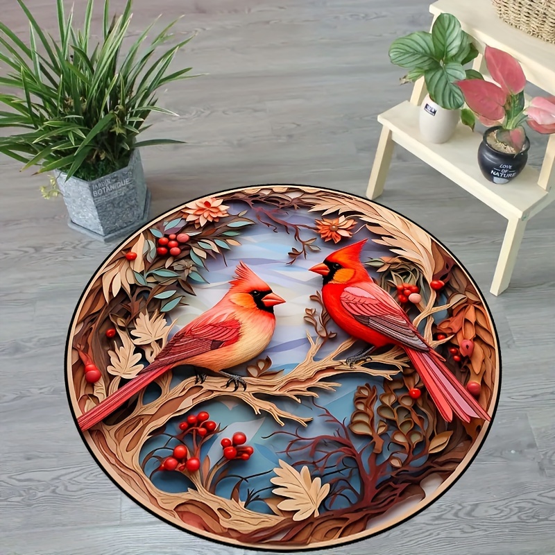 Winter Birds Door Mat