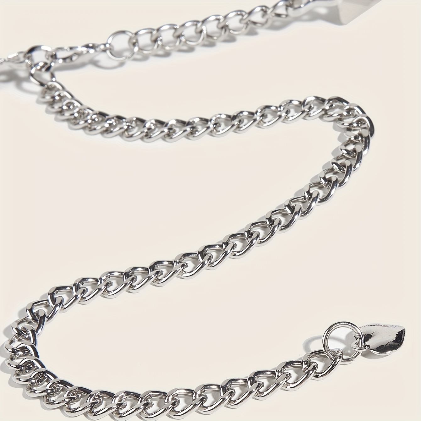 Double O ring Rhinestone Waistband Sparkling Y2k Waist Chain