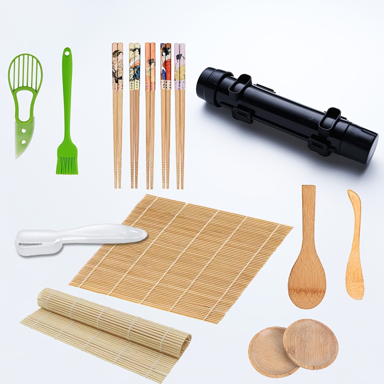 Kit Sushi Ma Compatible con principiantes, herramienta para hacer Sushi de  10 piezas