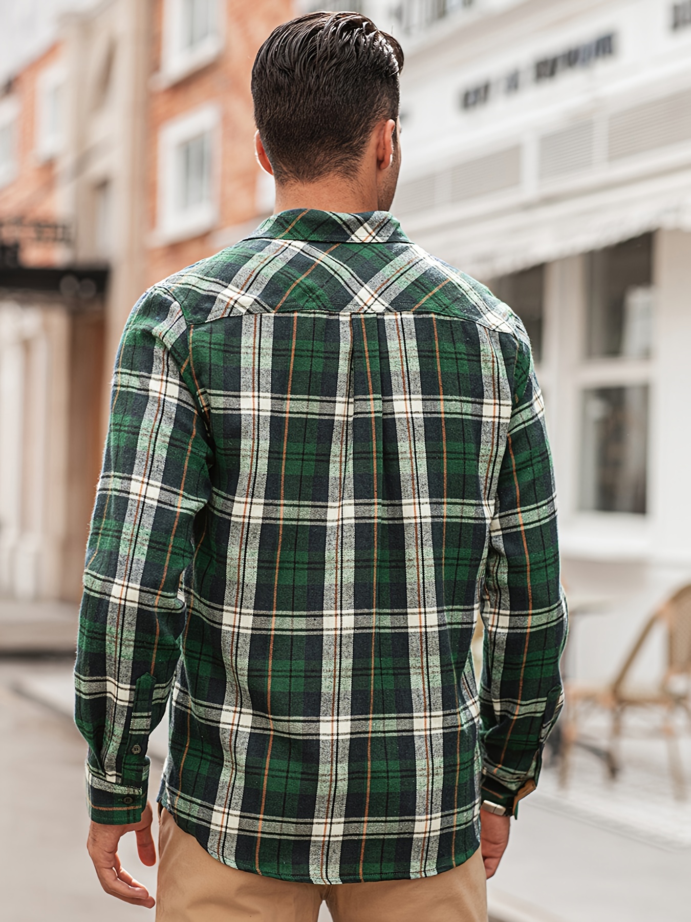 Green casual hot sale shirt