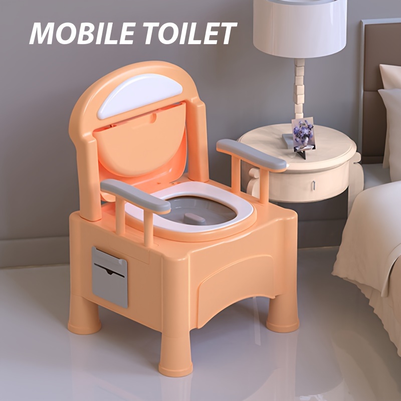 Inodoro portátil de altura ajustable, inodoros portátiles para uso  doméstico, silla de baño para adultos mayores, inodoro para ancianos y